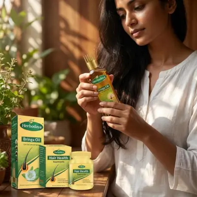 Bringa Oil (100ml) + Hair Health Supplement (60 Nos) Combo