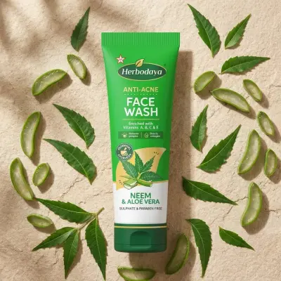 Anti-Acne Neem & Aloevera Face wash 100ml (Free Brightening Kunkumadi Face Wash 20ml)