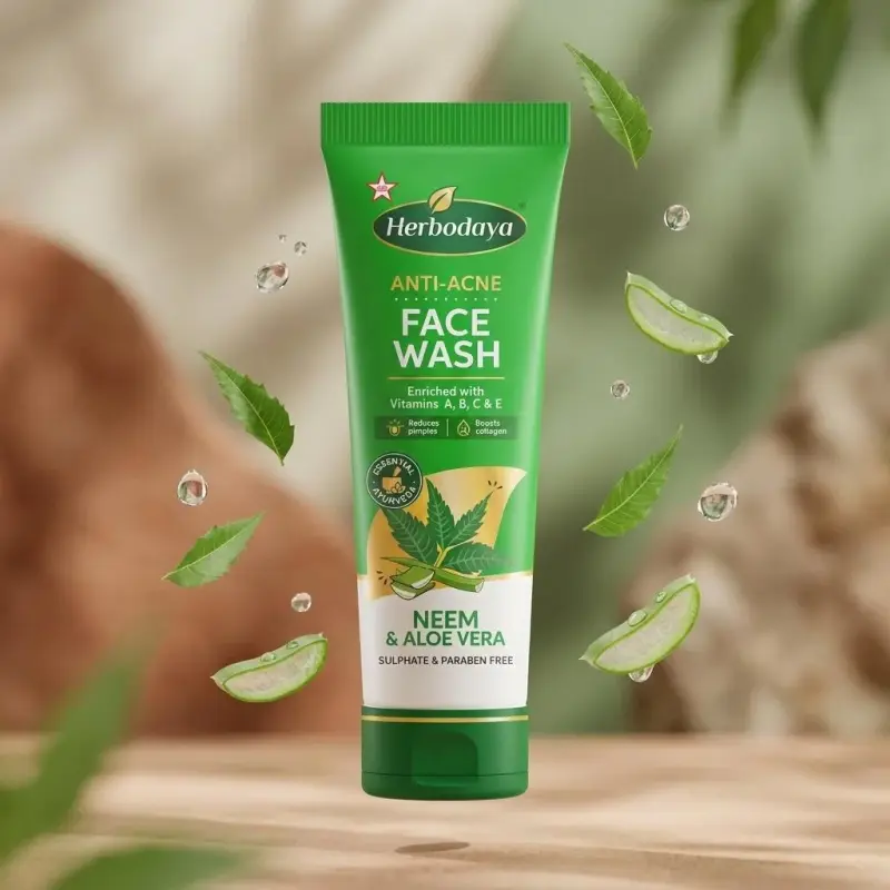 Anti-Acne Neem & Aloevera Face wash 100ml (Free Brightening Kunkumadi Face Wash 20ml)