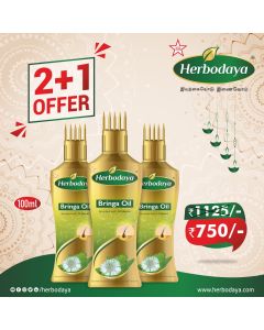 (2+1) 2 Bringa Hair Oil 100ml + 1 Free Bringa Hair Oil 100ml (Save RS.375/-)