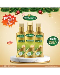 (2+1) 2 Bringa Hair Oil 100ml + 1 Free Bringa Hair Oil 100ml (Save RS.375/-)