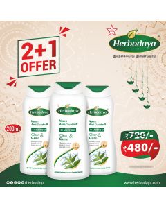 (2+1) 2 Neem Anti-dandruff Shampoo 200ml+ 1 Free Neem Anti-dandruff Shampoo 200ml(Save Rs.240/-)