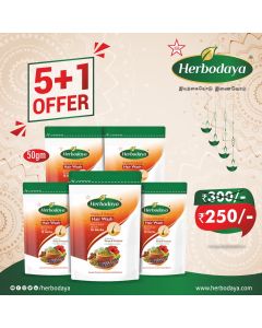 (5+1) 5 Shikakai Hair Wash Powder 60g+ 1 Free Shikakai Hair Wash Powder 60g (Save RS.50/-)