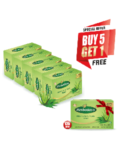 Neem & Aloe Vera Soap – 125g ( Pack of 5 ) + 1 Free Neem & Aloe Vera Soap ( 125g )
