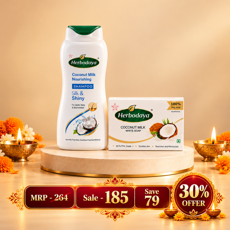 Coconut Care Duo (Coconut Milk Nourishing Shampoo 200ml + Coconut Milk White Soap 125gm)