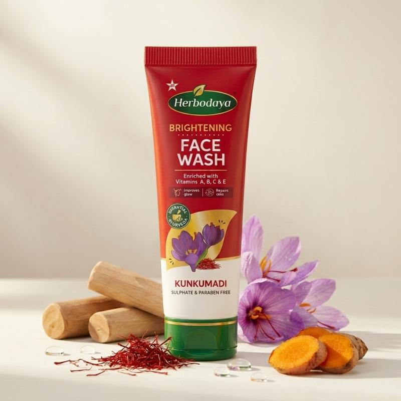 Brightening Kunkumadi Face Wash 100ml (Free Anti-Acne Neem & Aloevera Face wash 20ml)